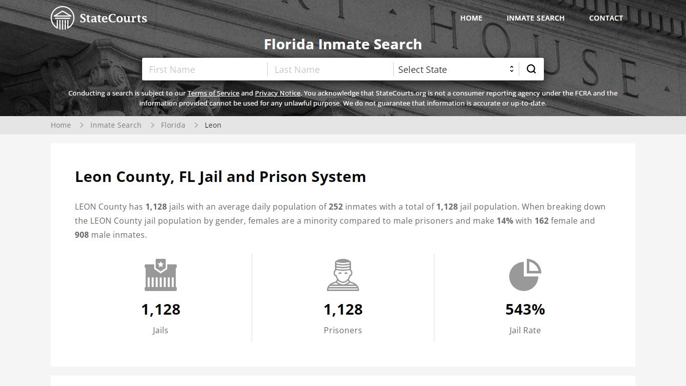 Leon County, FL Inmate Search - StateCourts